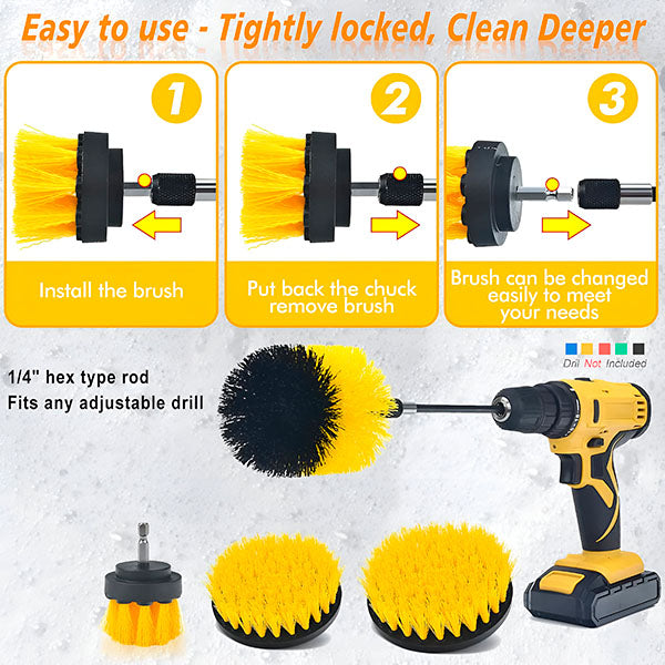 Set četki za čišćenje za bušilicu DRILLBRUSH (3 komada)