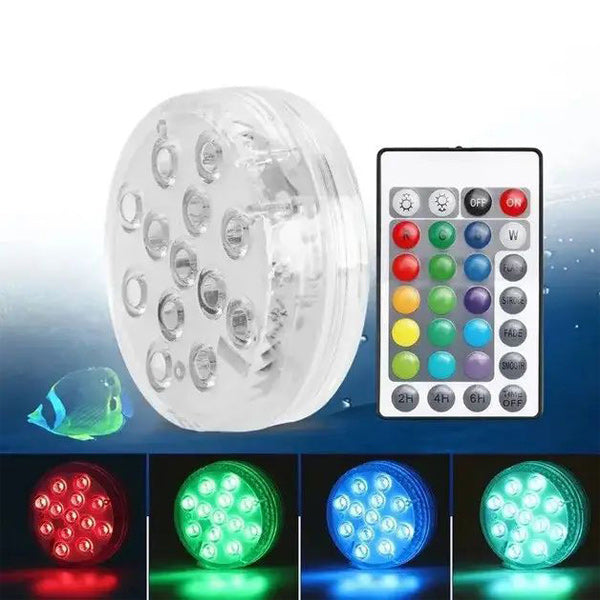 4 vodootporna LED svetla s daljinskim upravljačem | AQUASHEIN + 4 svetla GRATIS