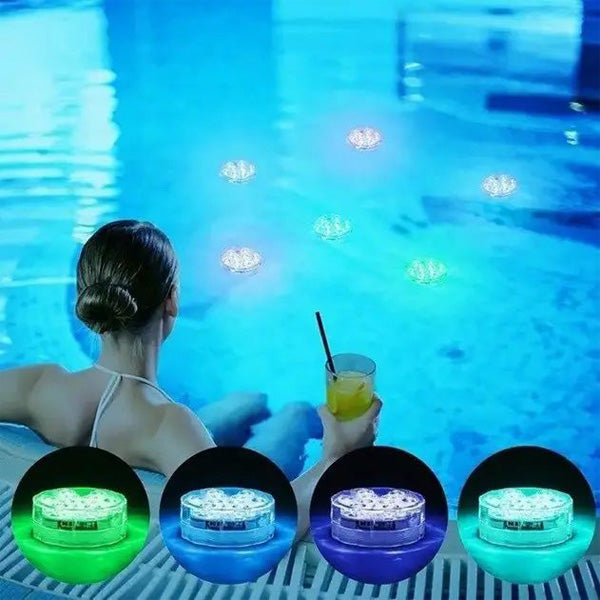 4 vodootporna LED svetla s daljinskim upravljačem | AQUASHEIN + 4 svetla GRATIS